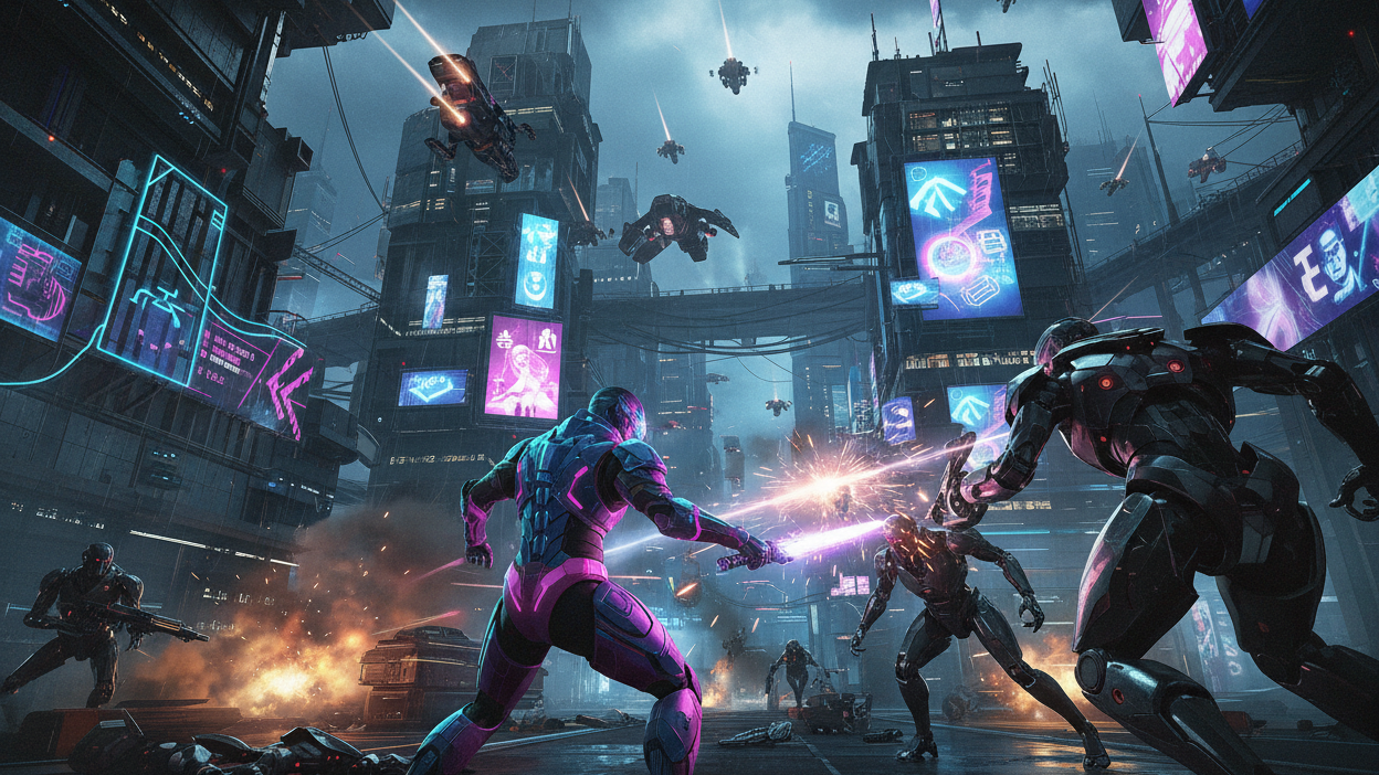 仮想のゲームの画像4枚ぐらいと動画